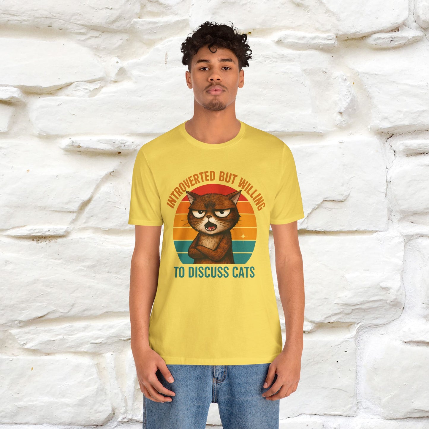 "Introverted But Willing To Discuss Cats" Antisocial Cat T-shirt |Nunu&Miao Studio - Nunu&Miao Studio