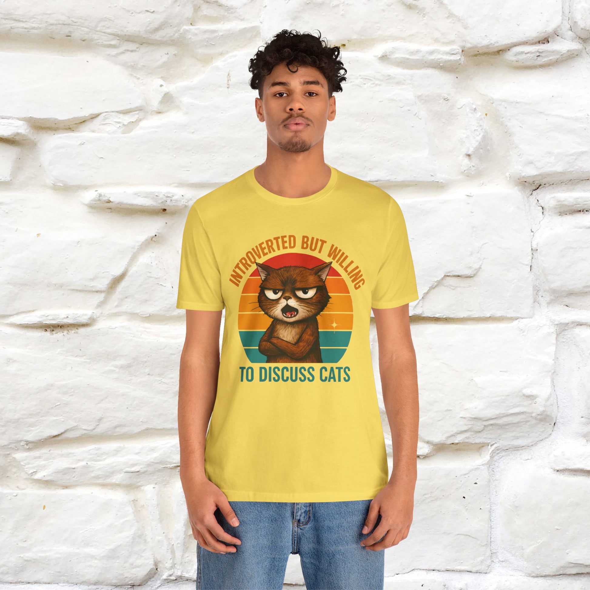 "Introverted But Willing To Discuss Cats" Antisocial Cat T-shirt |Nunu&Miao Studio - Nunu&Miao Studio