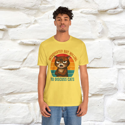 "Introverted But Willing To Discuss Cats" Antisocial Cat T-shirt |Nunu&Miao Studio - Nunu&Miao Studio