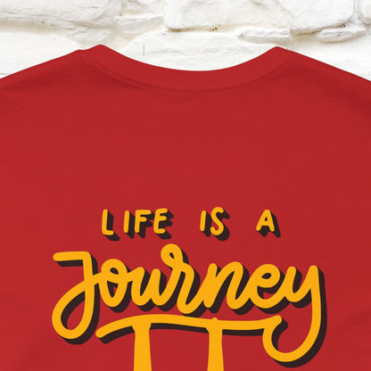 "Life Is A Journey'' Cat T-Shirt | Front & Back Design | Nunu&Miao Studio - Nunu&Miao Studio