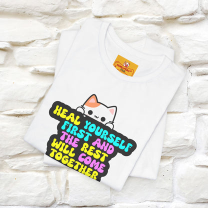 "Heal Yourself First And The Rest.." Cat T-shirt| Nunu&Miao Studio - Nunu&Miao Studio