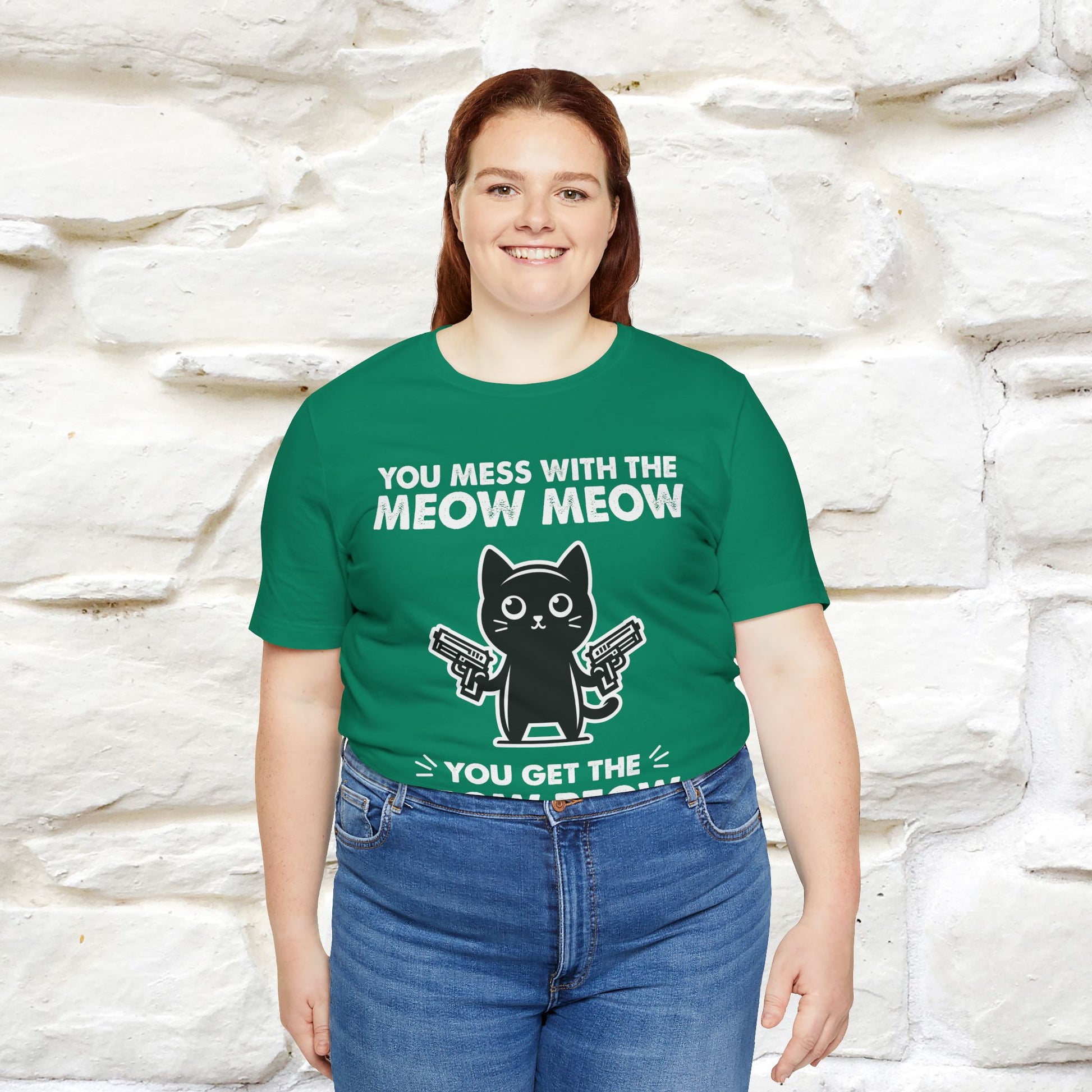 "You Mess With The Meow Meow, You Get The Peow Peow" Cat T-shirt |Nunu&Miao Studio - Nunu&Miao Studio
