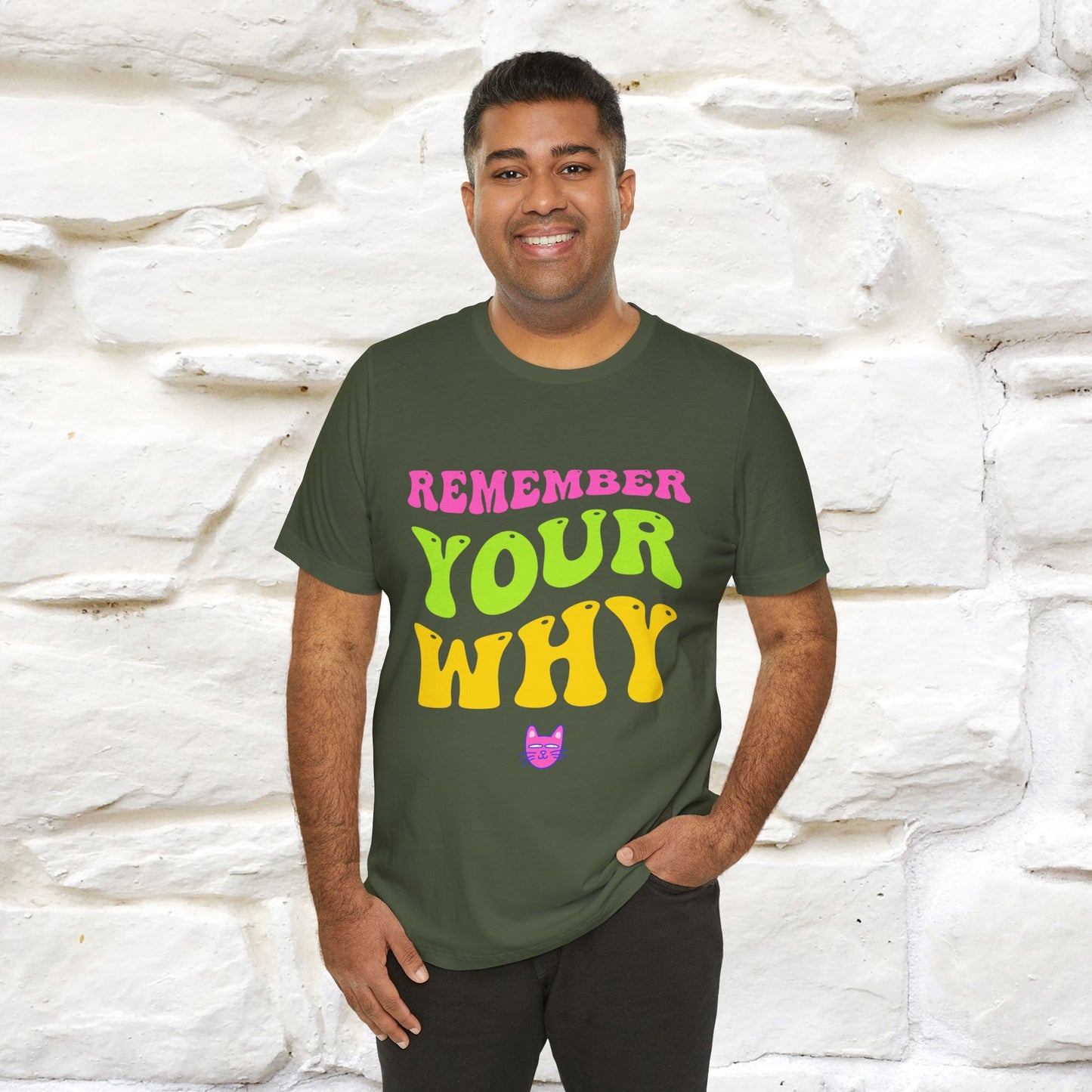 "Remember Your Why" |Cat T-Shirt | Nunu&Miao Studio - Nunu&Miao Studio
