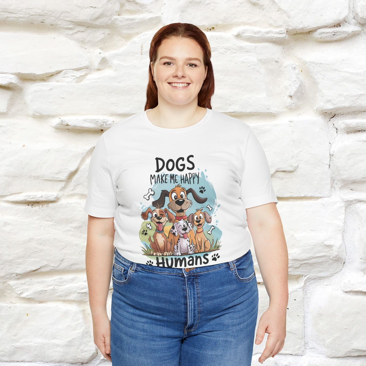 " Dogs Make Me Happy ..."  T-shirt |Nunu&Miao Studio - Nunu&Miao Studio