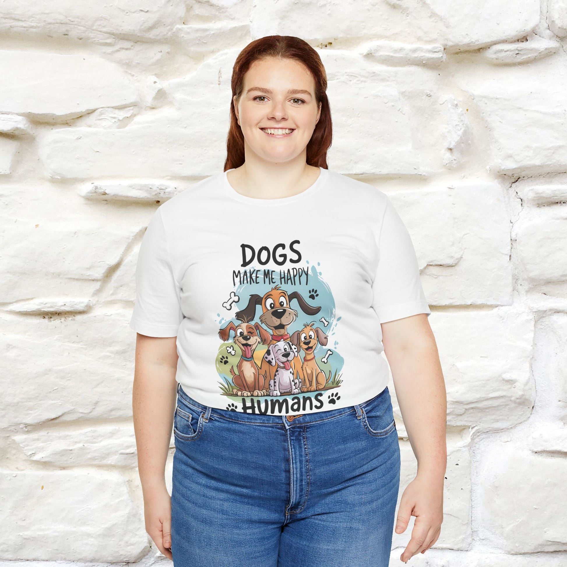 " Dogs Make Me Happy ..."  T-shirt |Nunu&Miao Studio - Nunu&Miao Studio