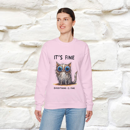 "It's Fine'' |Cat Sweatshirt | Nunu&Miao Studio