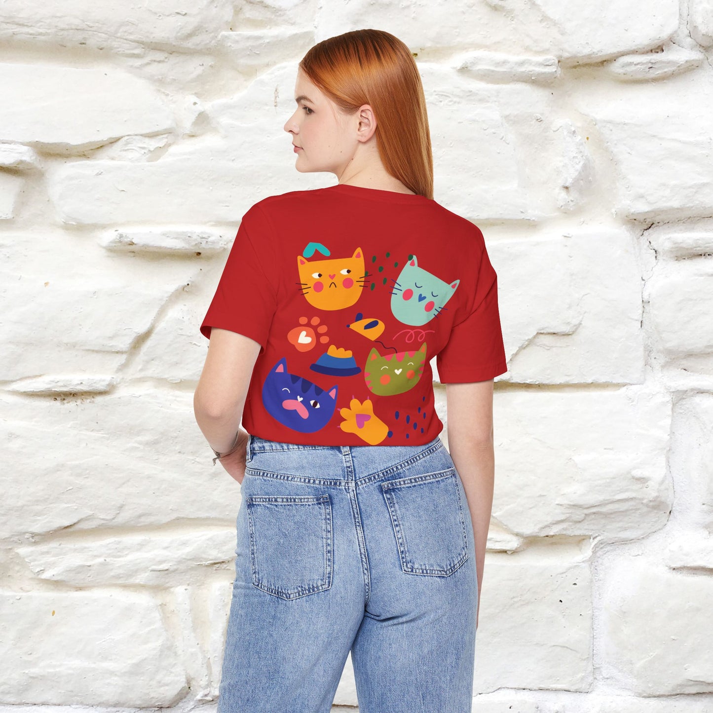 ''The Power Of Meow'' Cat T-Shirt Front and Back Design | Nunu&Miao Studio - Nunu&Miao Studio