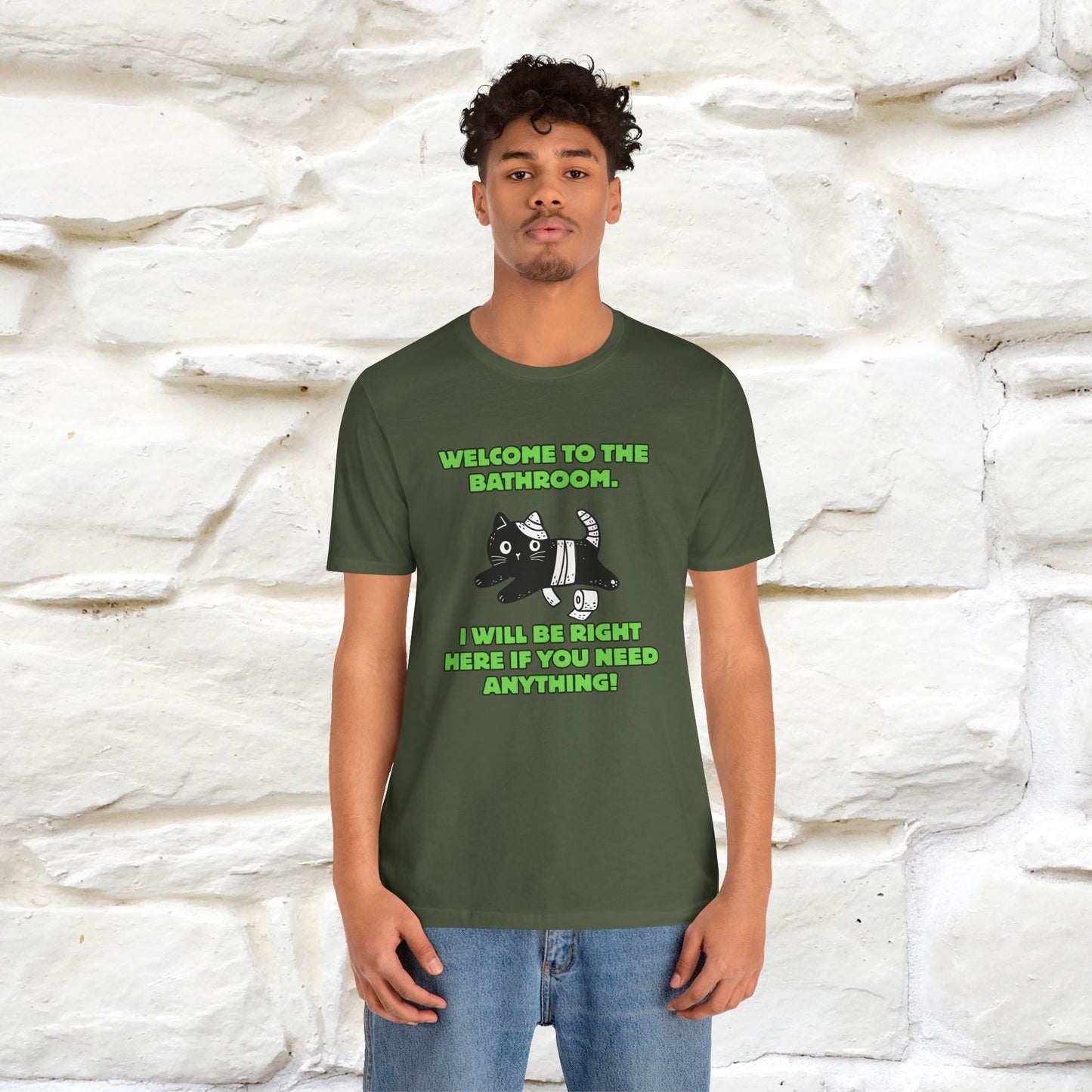 "Welcome To The Bathroom..."Funny  Cat T-shirt |Nunu&Miao Studio - Nunu&Miao Studio