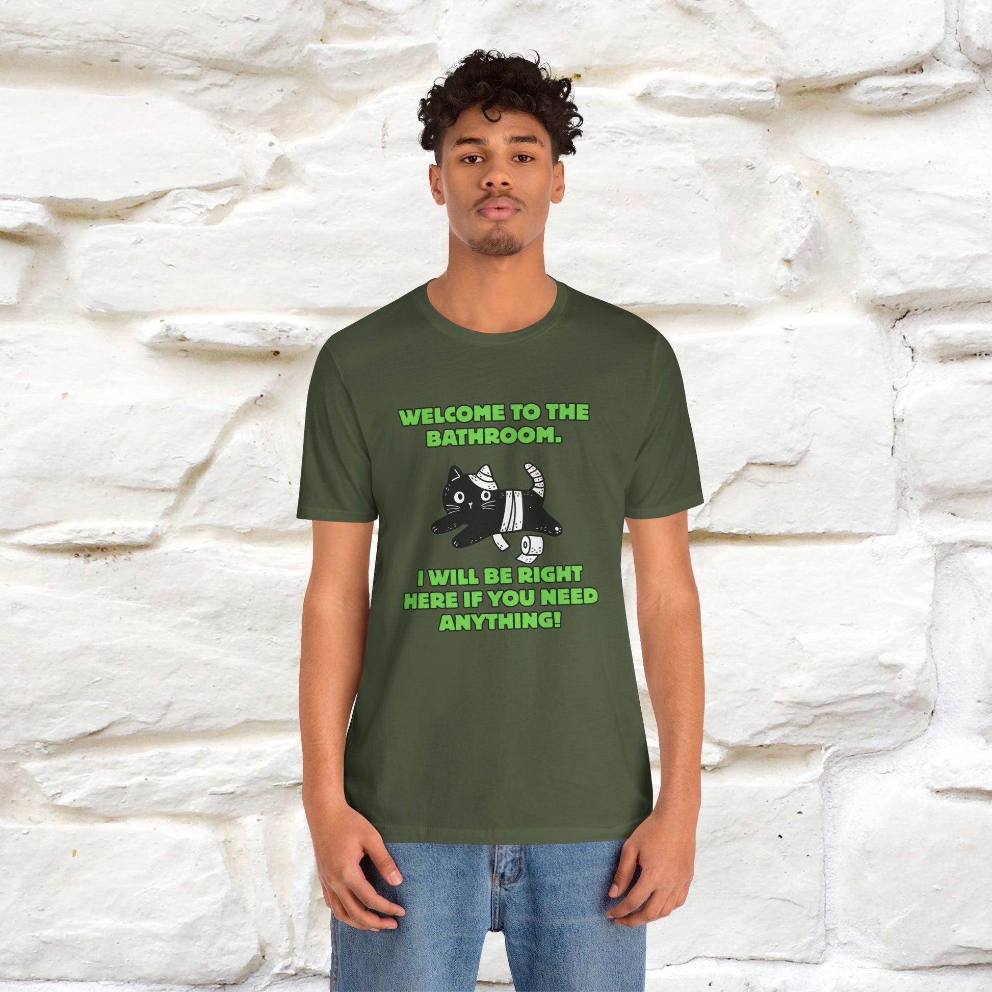 "Welcome To The Bathroom..."Funny  Cat T-shirt |Nunu&Miao Studio - Nunu&Miao Studio