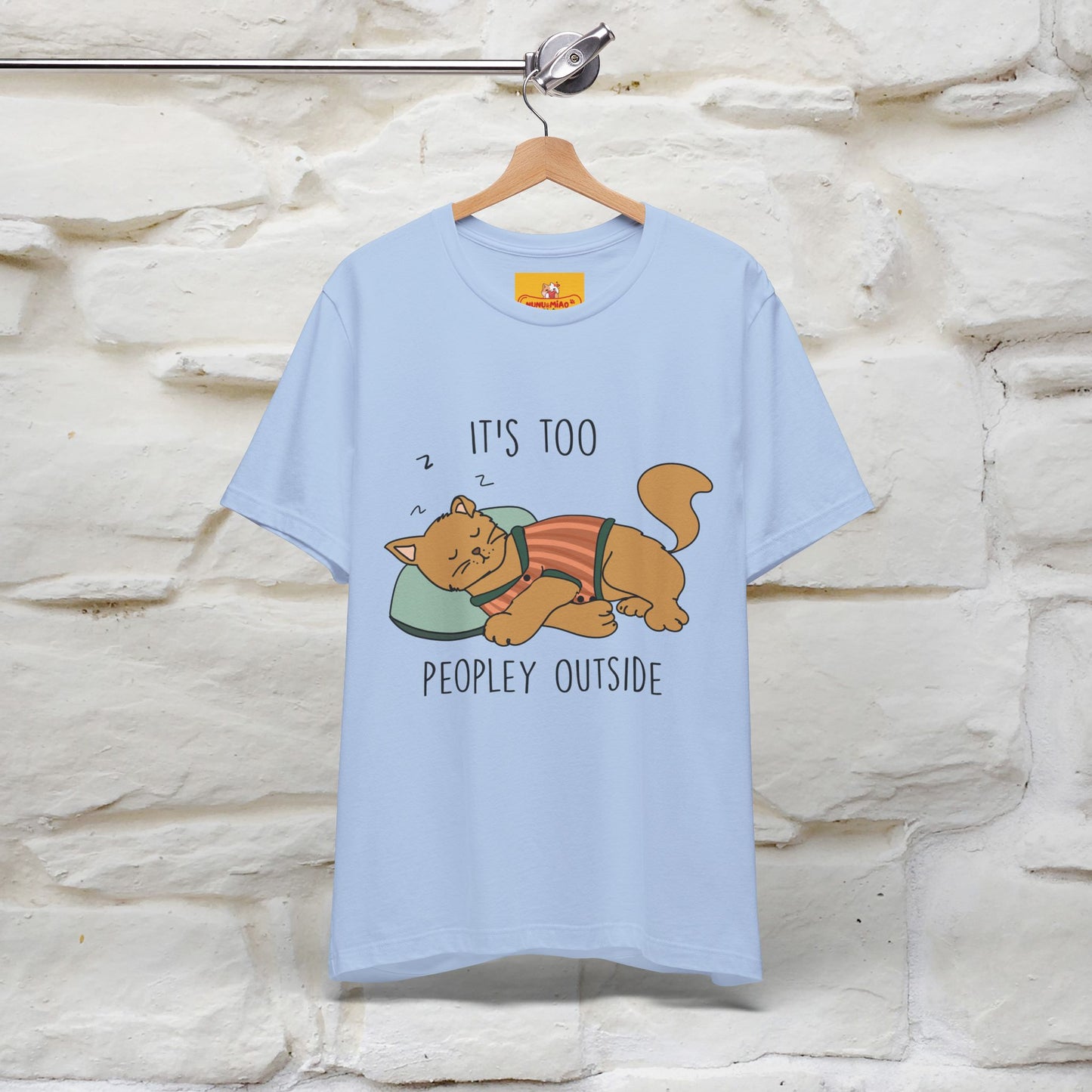 ''It’s Too Peopley Outside'' | Funny Cat T-Shirt | Nunu&Miao Studio - Nunu&Miao Studio