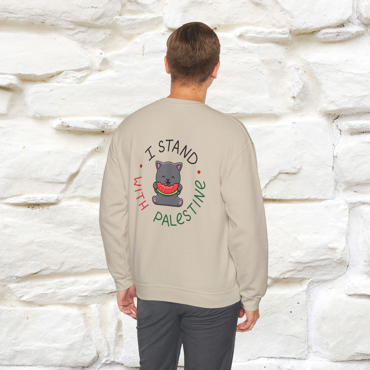 "I Stand With Palestine'' |Cat Sweatshirt | Nunu&Miao Studio