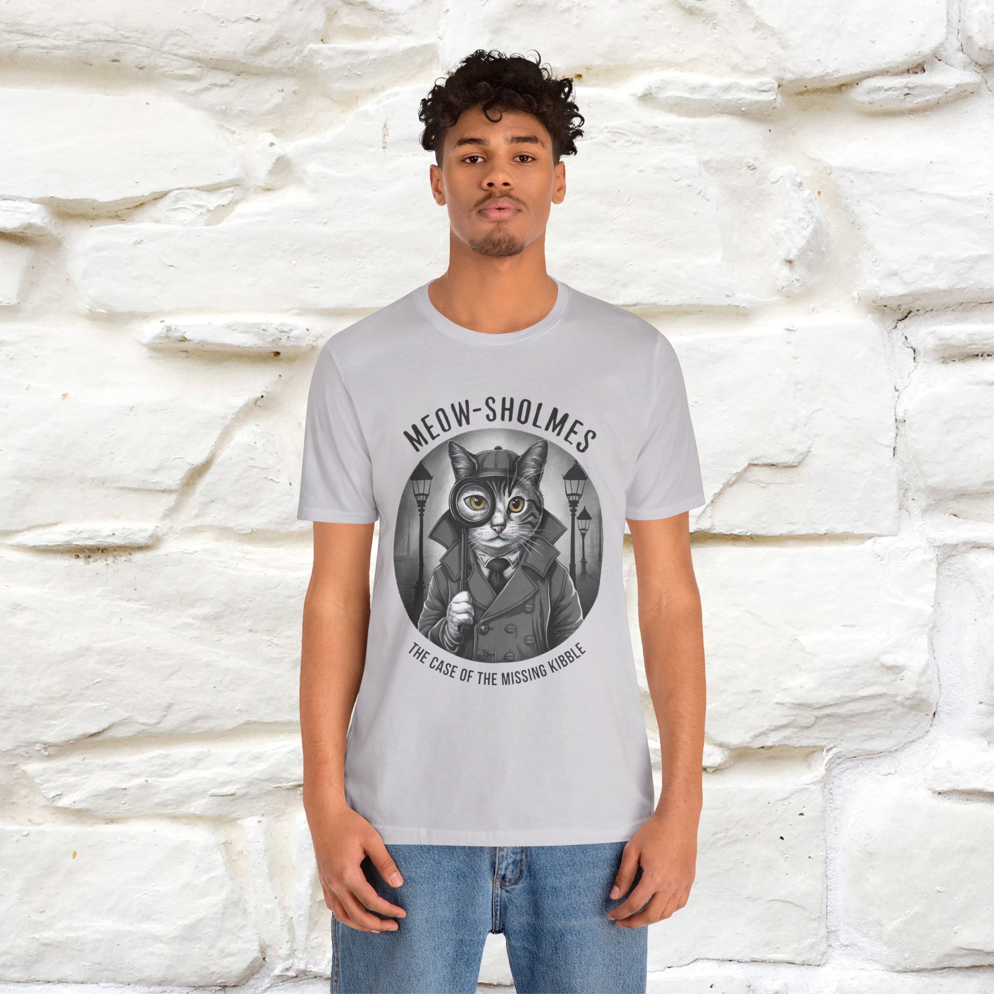 ''Meow-Sholmes: The Case of the Missing Kibble'' | Detective Cat Tee | Nunu&Miao Studio - Nunu&Miao Studio