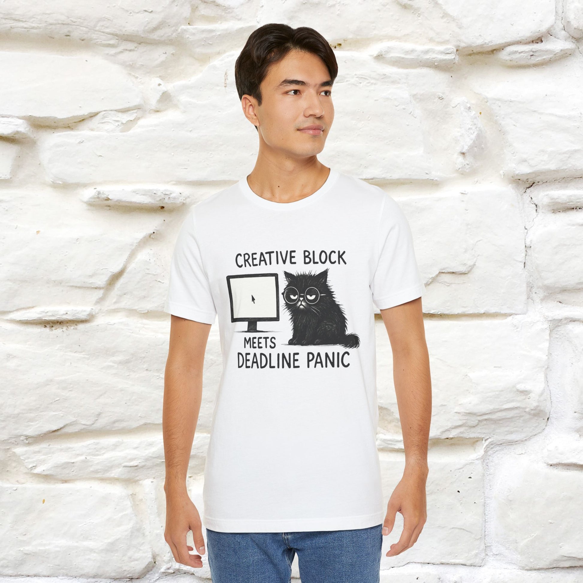 "Creative Block Meets Deadline..." |Cat T-Shirt | Nunu&Miao Studio - Nunu&Miao Studio