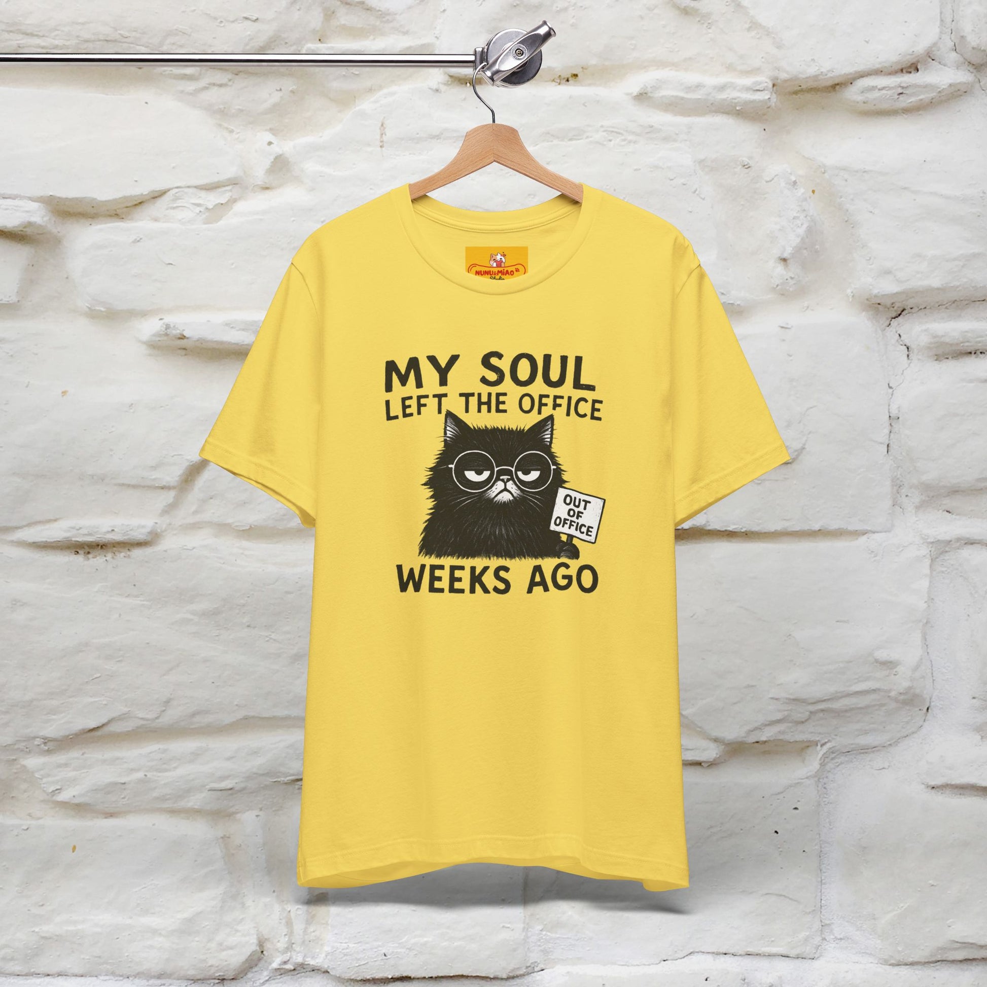 "My Soul Left The Office..." |Funny Cat T-Shirt | Nunu&Miao Studio - Nunu&Miao Studio