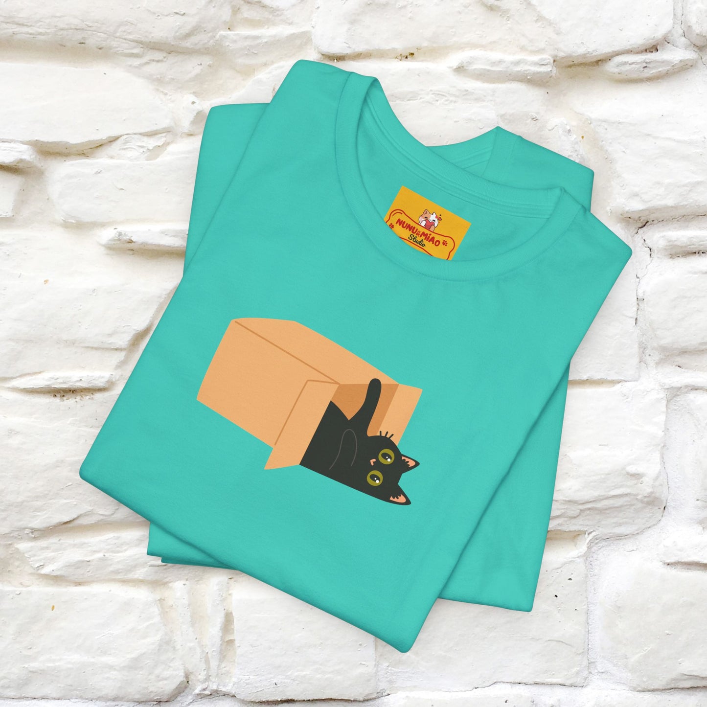 "Think Like There Is No Box" Cat T-Shirt| Front & Back Design | Nunu&Miao Studio - Nunu&Miao Studio