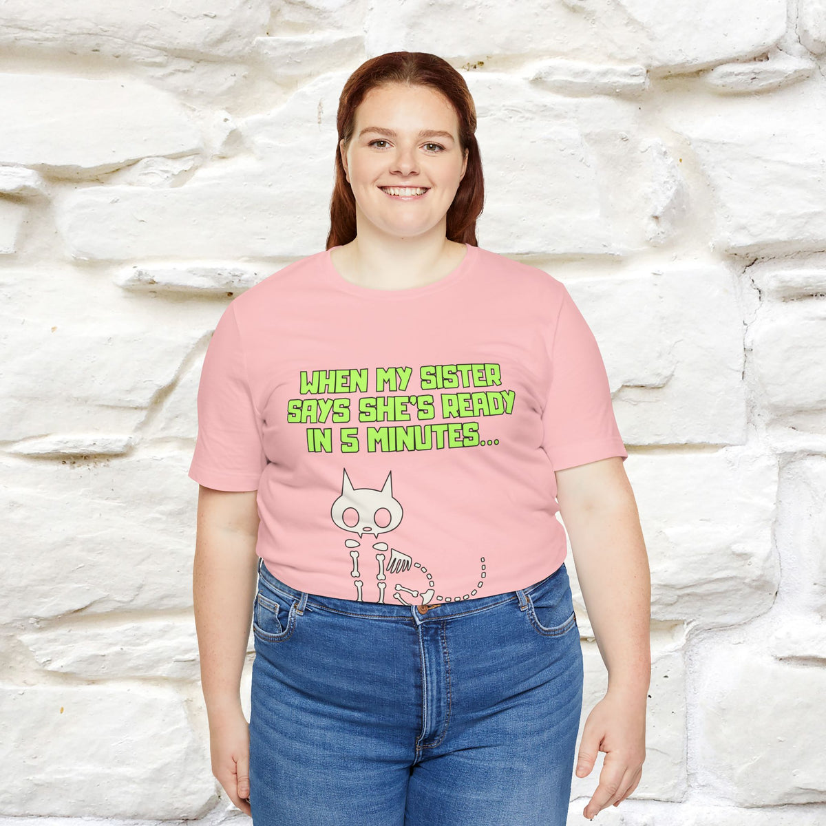 “When my sister says she’s ready in 5 minutes…” | Cat T-Shirt | Nunu&Miao Studio