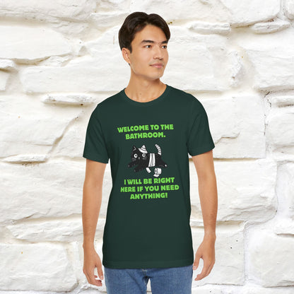 "Welcome To The Bathroom..."Funny  Cat T-shirt |Nunu&Miao Studio - Nunu&Miao Studio
