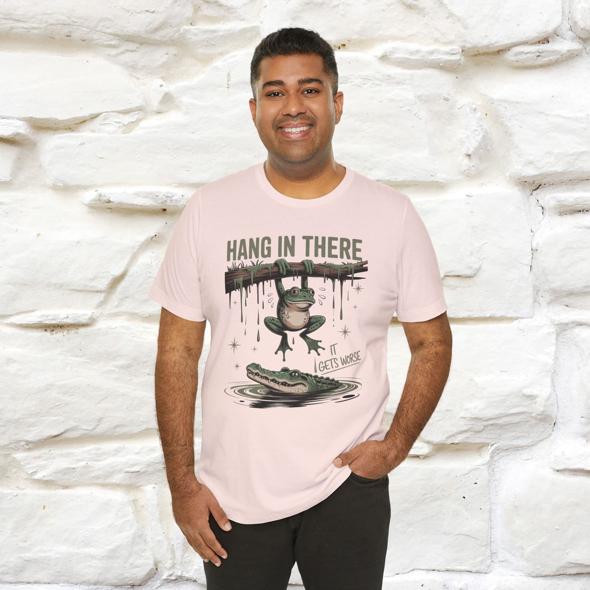 "Hang In There" Funny T-shirt |Nunu&Miao Studio - Nunu&Miao Studio