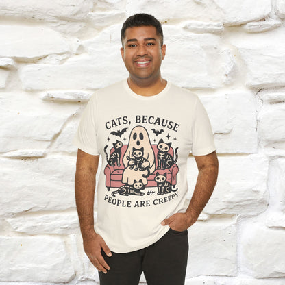 "Cat Because People Are Creepy" Halloween Cat T-shirt |Nunu&Miao Studio - Nunu&Miao Studio