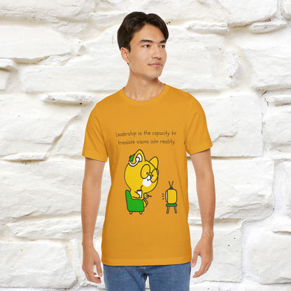 "Leadership Is the Capacity to Translate Vision Into Reality" Cat T-Shirt | Inspiring Cat Shirt for Men & Women | 100% Cotton* 🐾 - Nunu&Miao Studio
