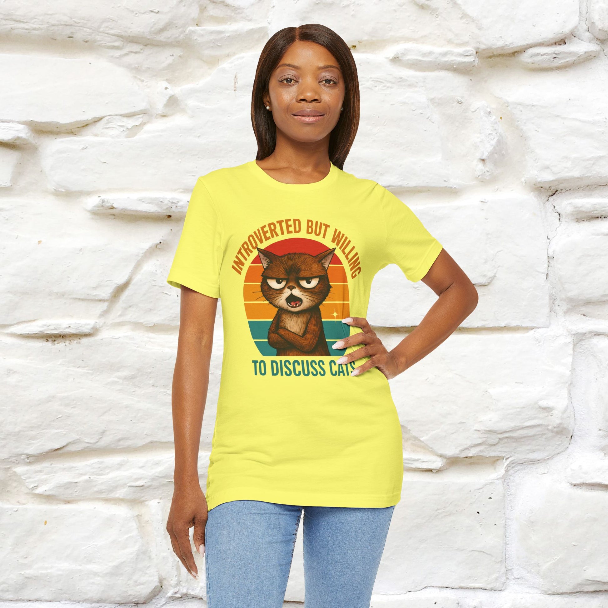 "Introverted But Willing To Discuss Cats" Antisocial Cat T-shirt |Nunu&Miao Studio - Nunu&Miao Studio