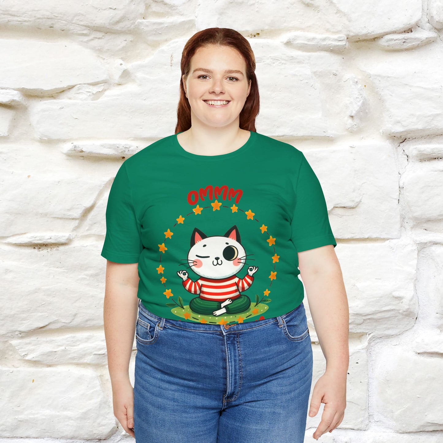 ''Ommm, Keep Calm'' Cat T-Shirt | Nunu&Miao Studio - Nunu&Miao Studio