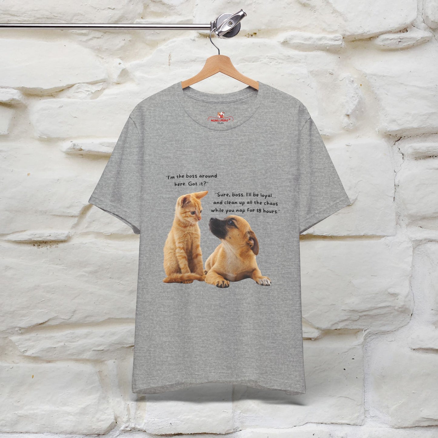 ''I am The Boss Here'' Funny Cat T-shirt for Men and Women  100% Cotton* - Nunu&Miao Studio