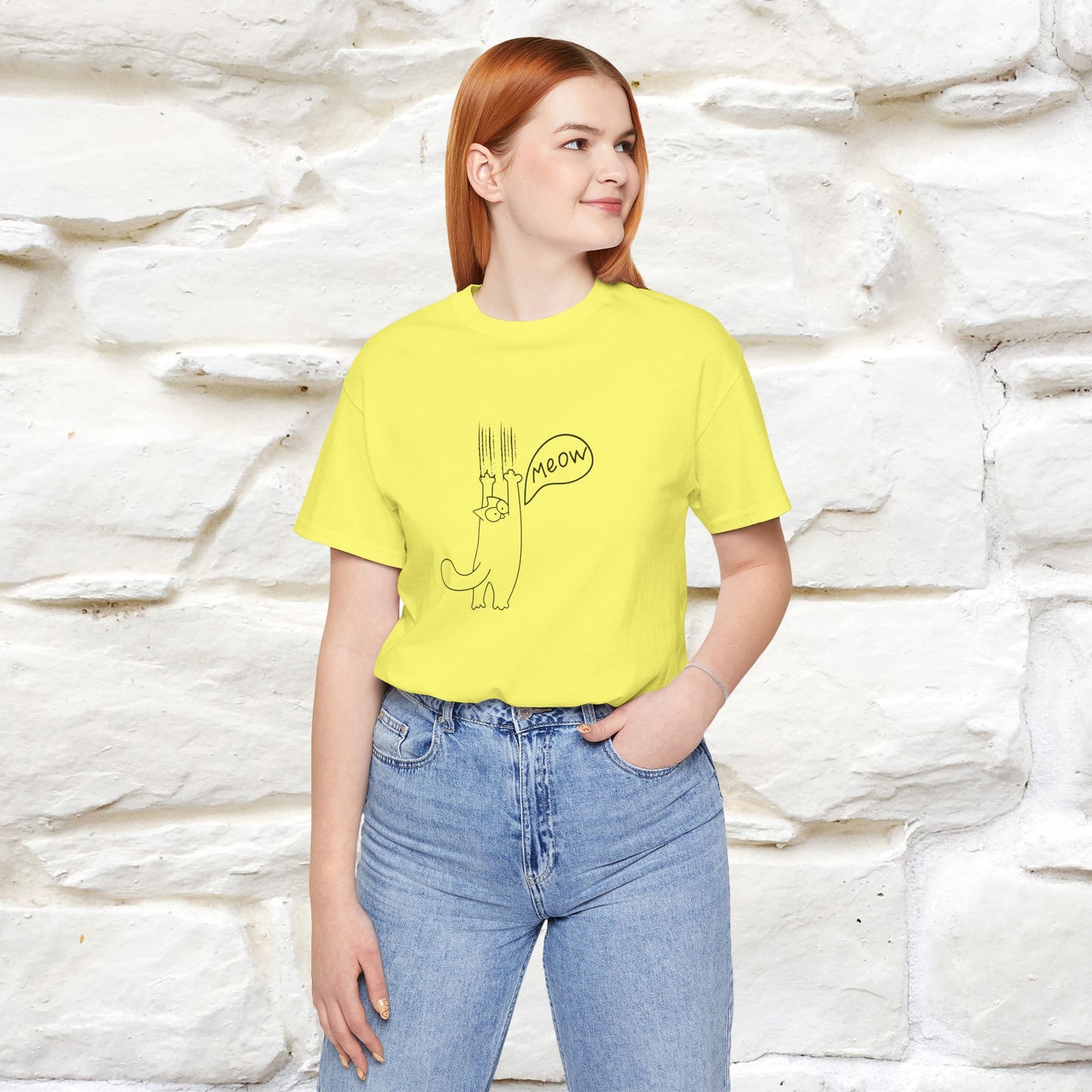 "Meow Meow Meow" Cat T-Shirt | Front & Back Design | Nunu&Miao Studio - Nunu&Miao Studio