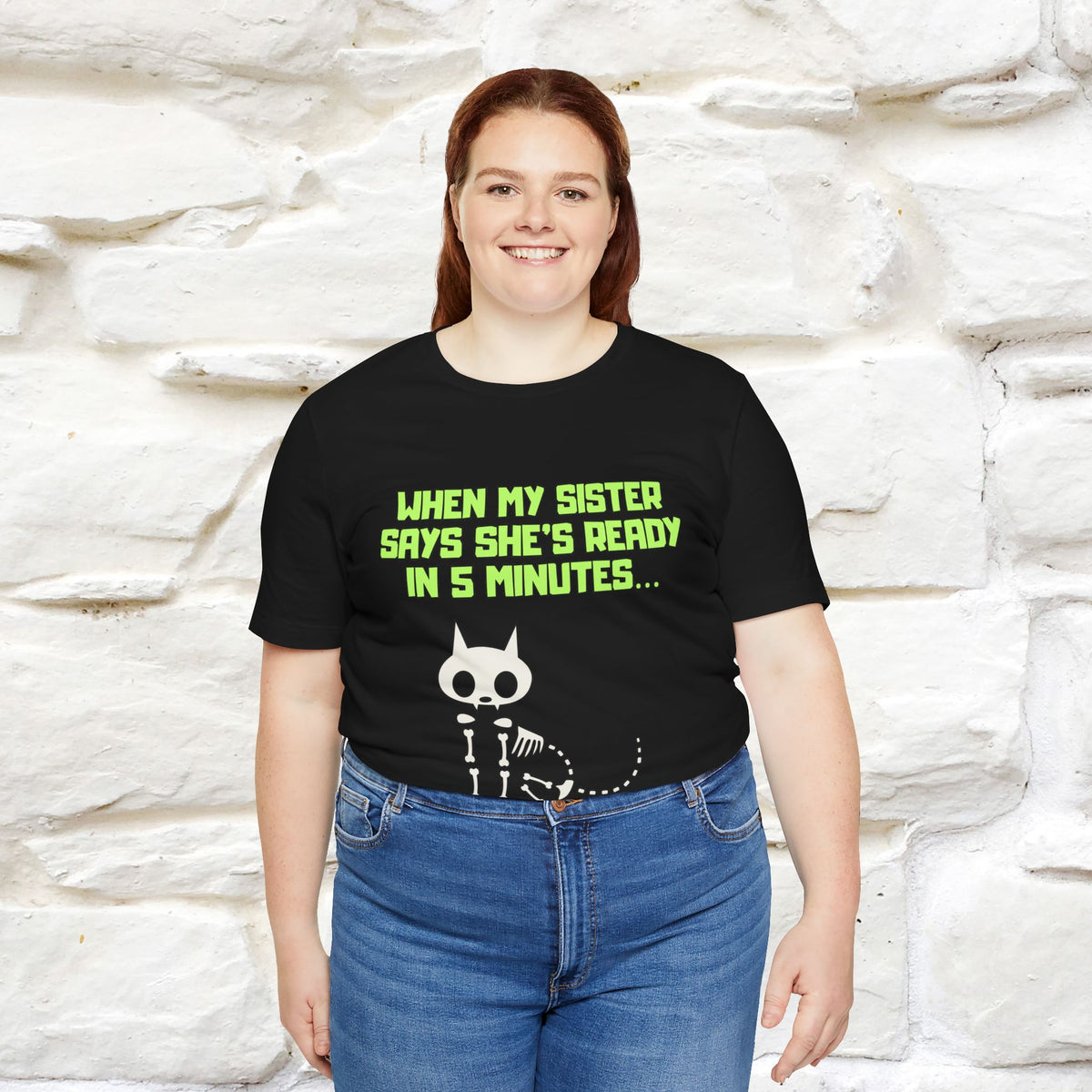 “When my sister says she’s ready in 5 minutes…” | Cat T-Shirt | Nunu&Miao Studio