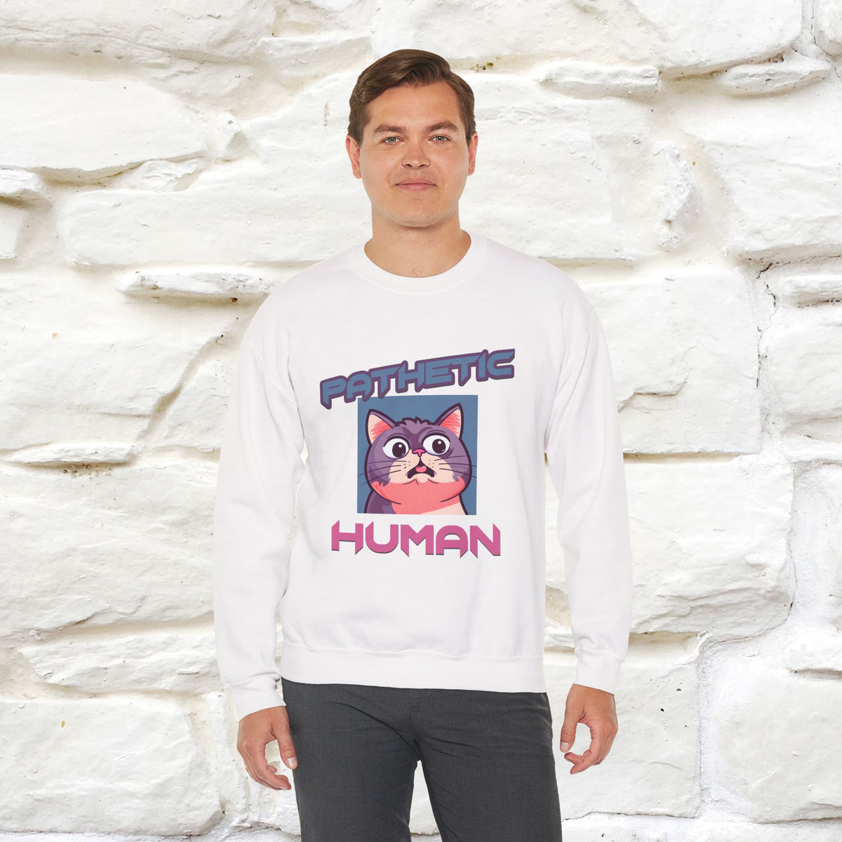 ''Pathetic Human'' |Cat Sweatshirt | Nunu&Miao Studio