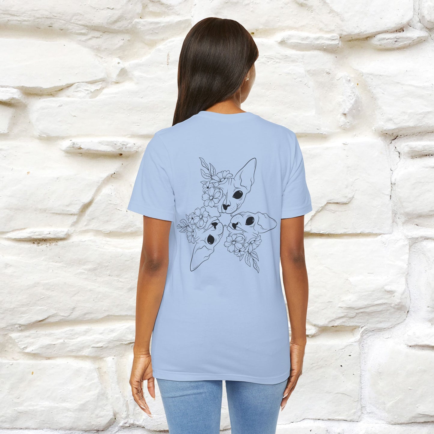 "Trinity'' Cat T-Shirt Front and Back Design | Nunu&Miao Studio - Nunu&Miao Studio
