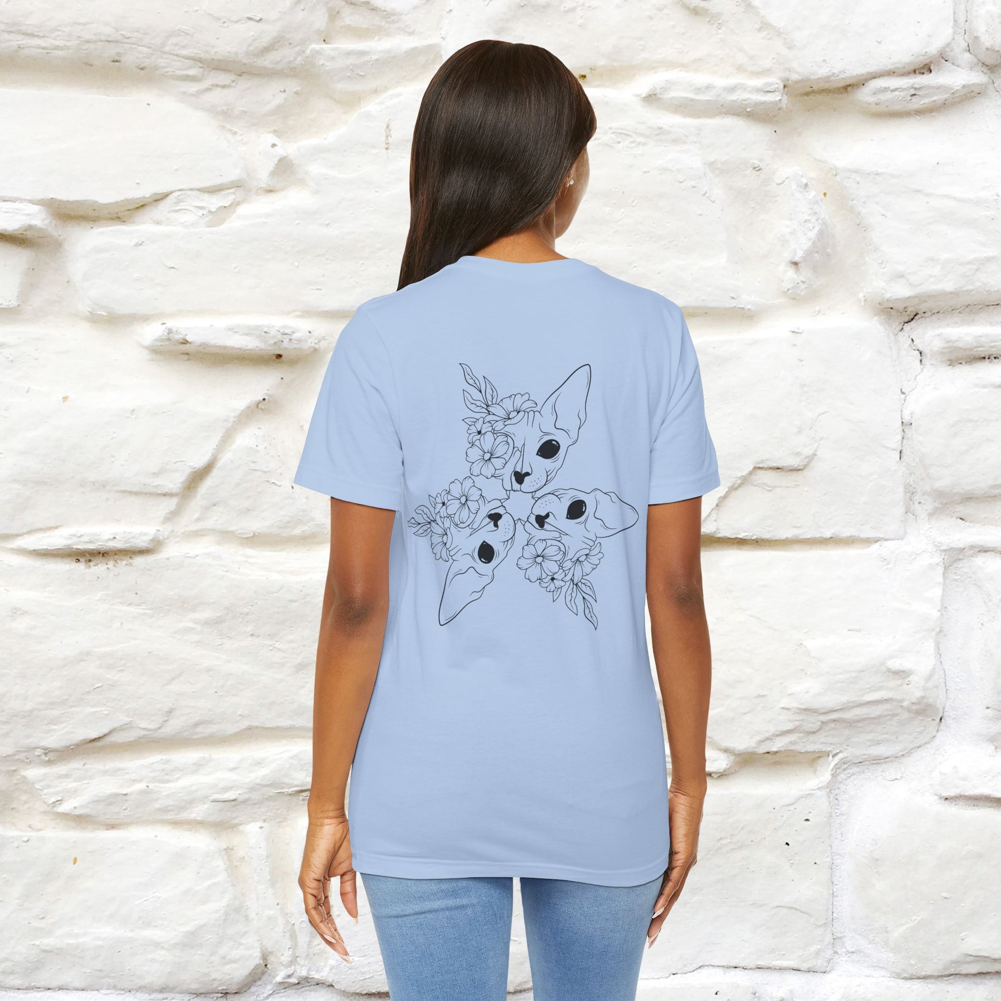 "Trinity'' Cat T-Shirt Front and Back Design | Nunu&Miao Studio - Nunu&Miao Studio