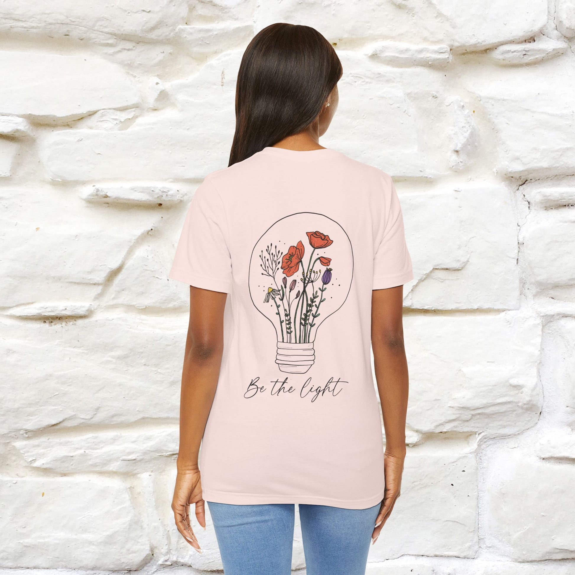 "Be The Light" Cat T-Shirt | Front & Back Design | Nunu&Miao Studio - Nunu&Miao Studio