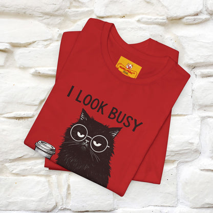 "I Look Busy But I'm Just Overwhelmed" |Cat T-Shirt | Nunu&Miao Studio - Nunu&Miao Studio