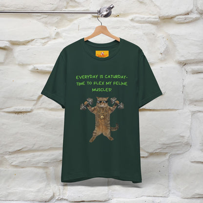 "Everyday Is Caturday – Flex My Feline Muscle"| Funny Cat T-Shirt  |Nunu&Miao Sudio - Nunu&Miao Studio
