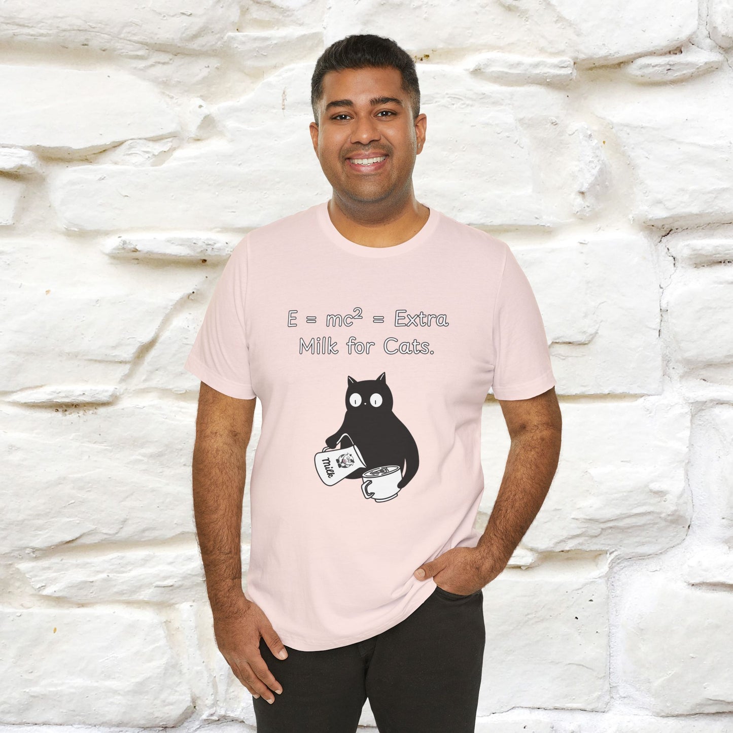 ''E = mc² = Extra Milk for Cats.''| Funny T-Shirt | Nunu&Miao Studio