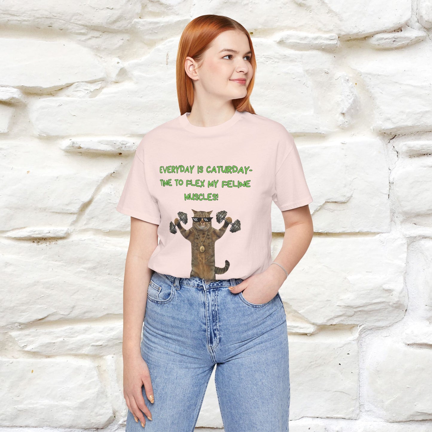 "Everyday Is Caturday – Flex My Feline Muscle"| Funny Cat T-Shirt  |Nunu&Miao Sudio - Nunu&Miao Studio