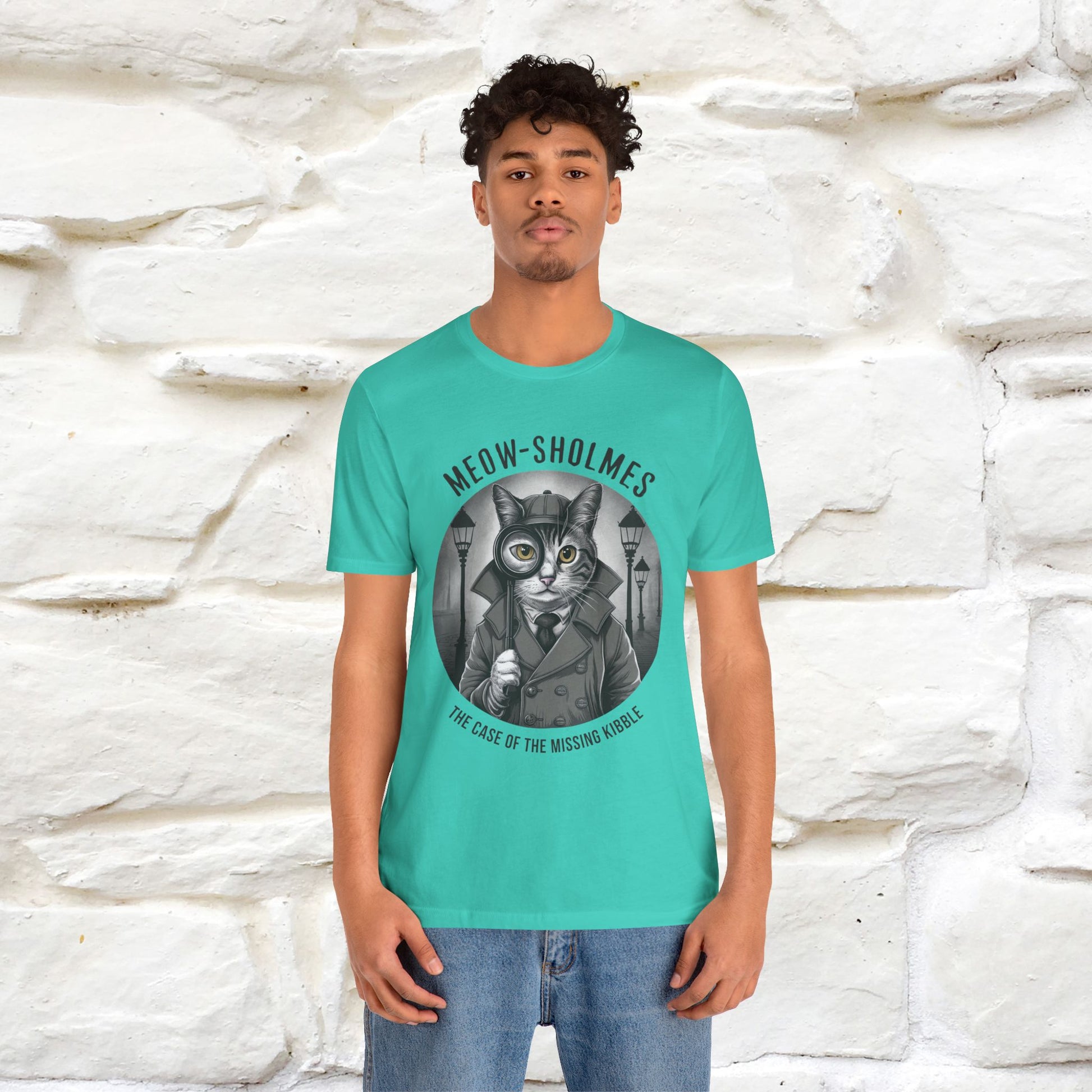 ''Meow-Sholmes: The Case of the Missing Kibble'' | Detective Cat Tee | Nunu&Miao Studio - Nunu&Miao Studio