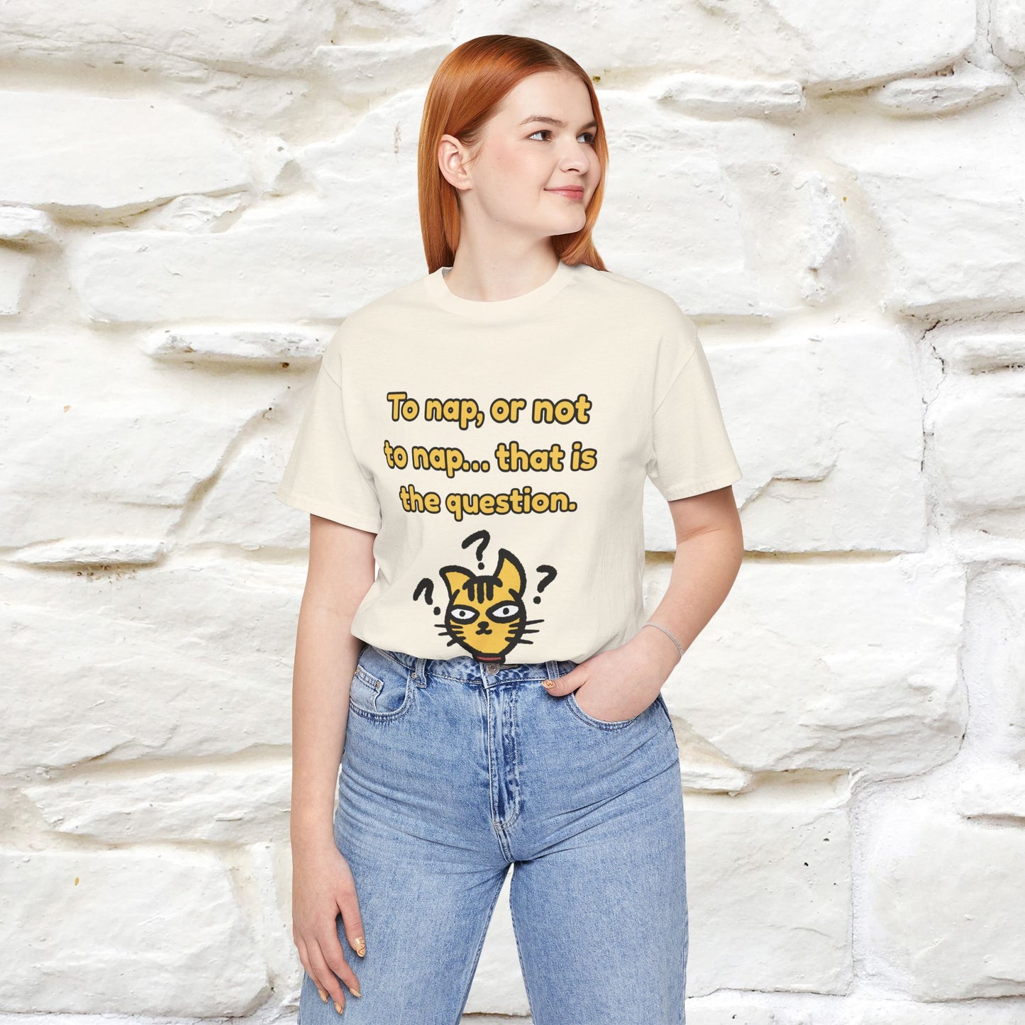 “To nap, or not to nap… that is the question.''| Funny T-Shirt | Nunu&Miao Studio
