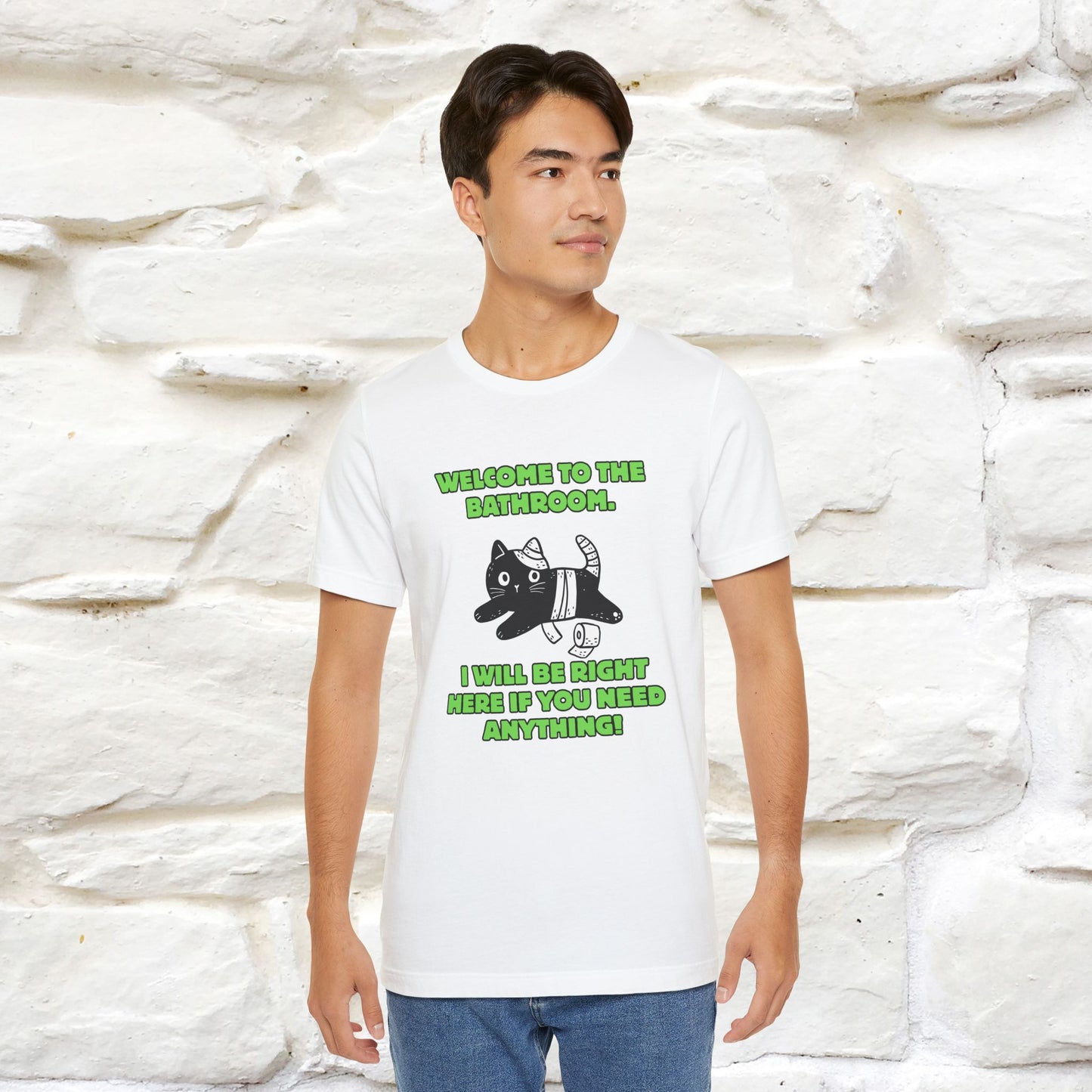 "Welcome To The Bathroom..."Funny  Cat T-shirt |Nunu&Miao Studio - Nunu&Miao Studio