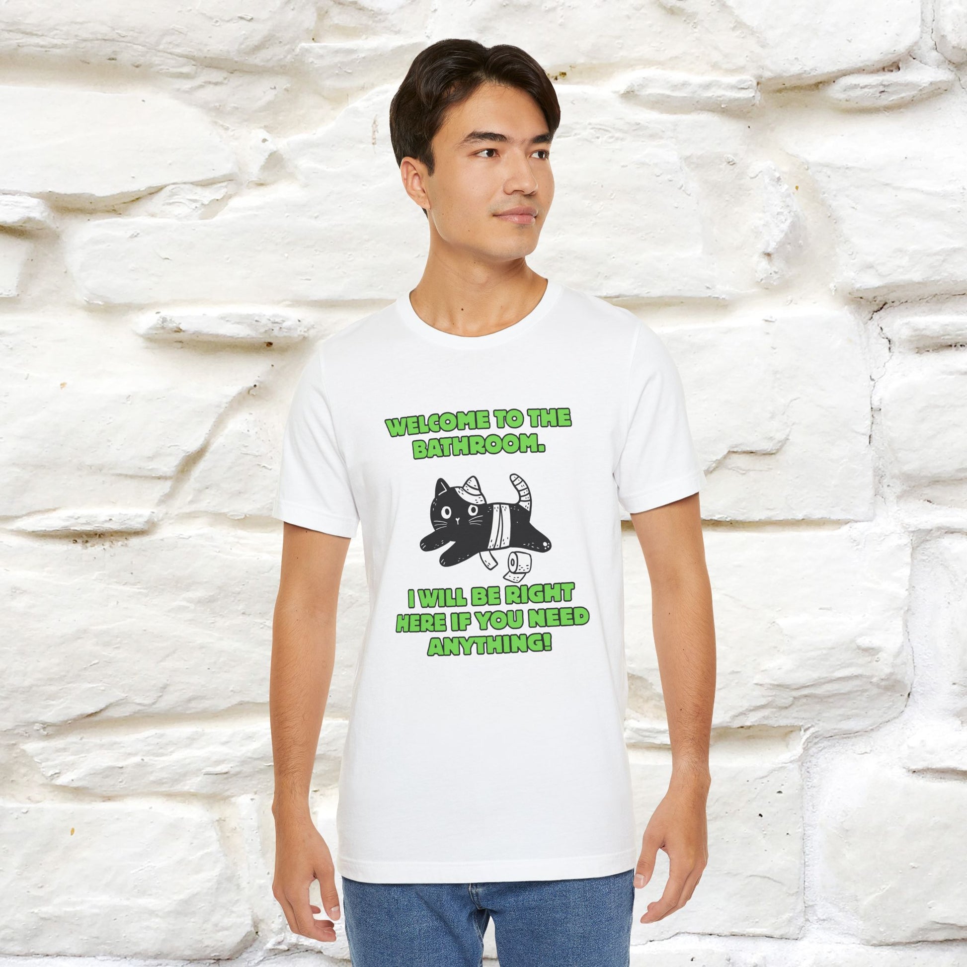 "Welcome To The Bathroom..."Funny  Cat T-shirt |Nunu&Miao Studio - Nunu&Miao Studio