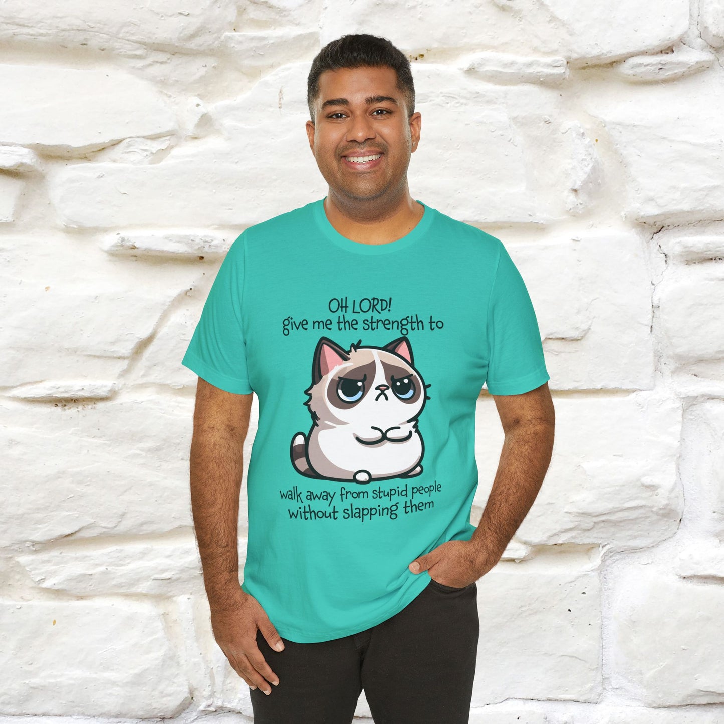''Oh Lord! Give Me Strength to ...'' Cat T-Shirt |  | Nunu&Miao Studio - Nunu&Miao Studio