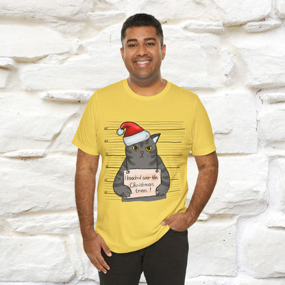 "I Knocked Over The Christmas Tree " |Funny Cat T-Shirt | Nunu&Miao Studio