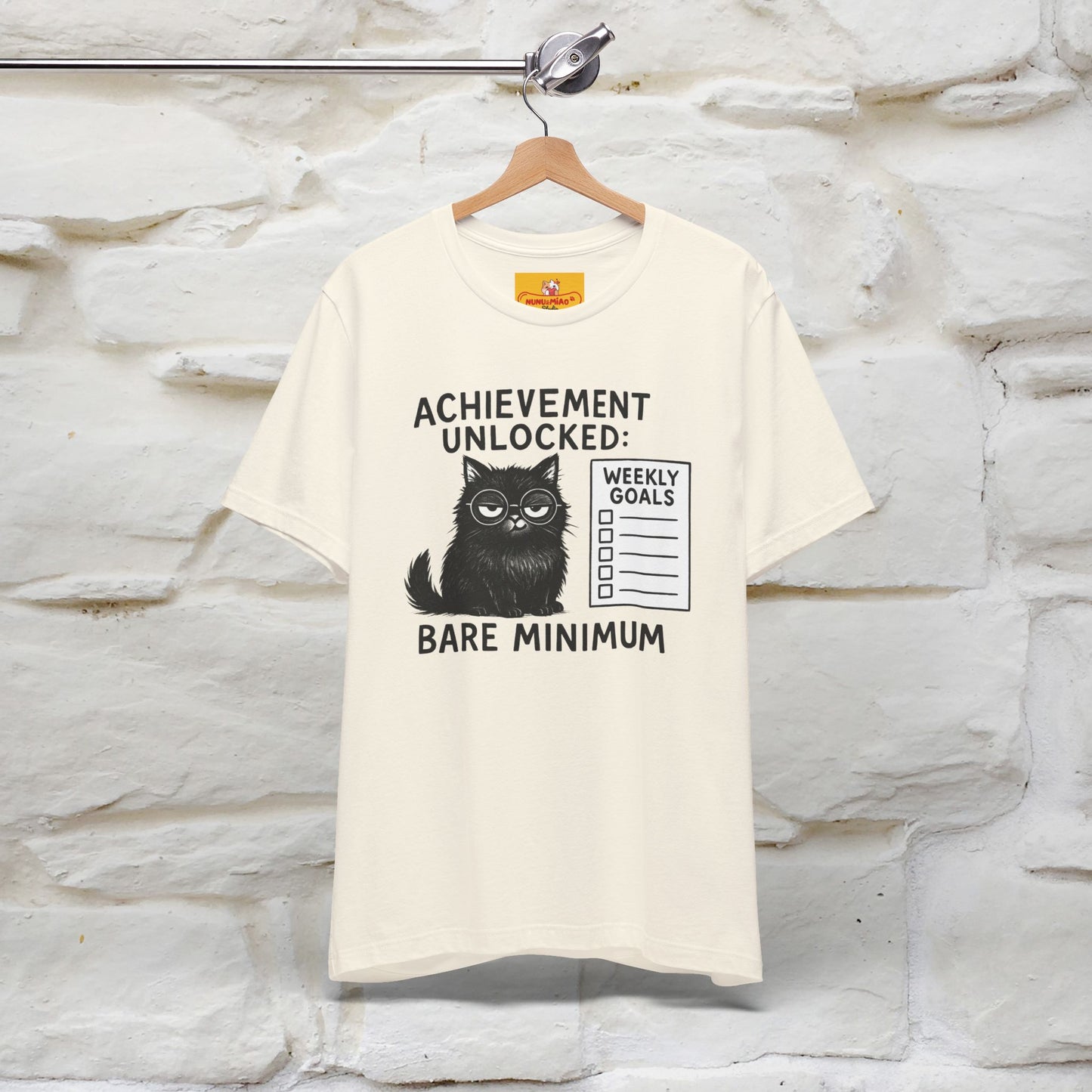 "Achievement Unlocked Bare Minimum." |Cat T-Shirt | Nunu&Miao Studio - Nunu&Miao Studio
