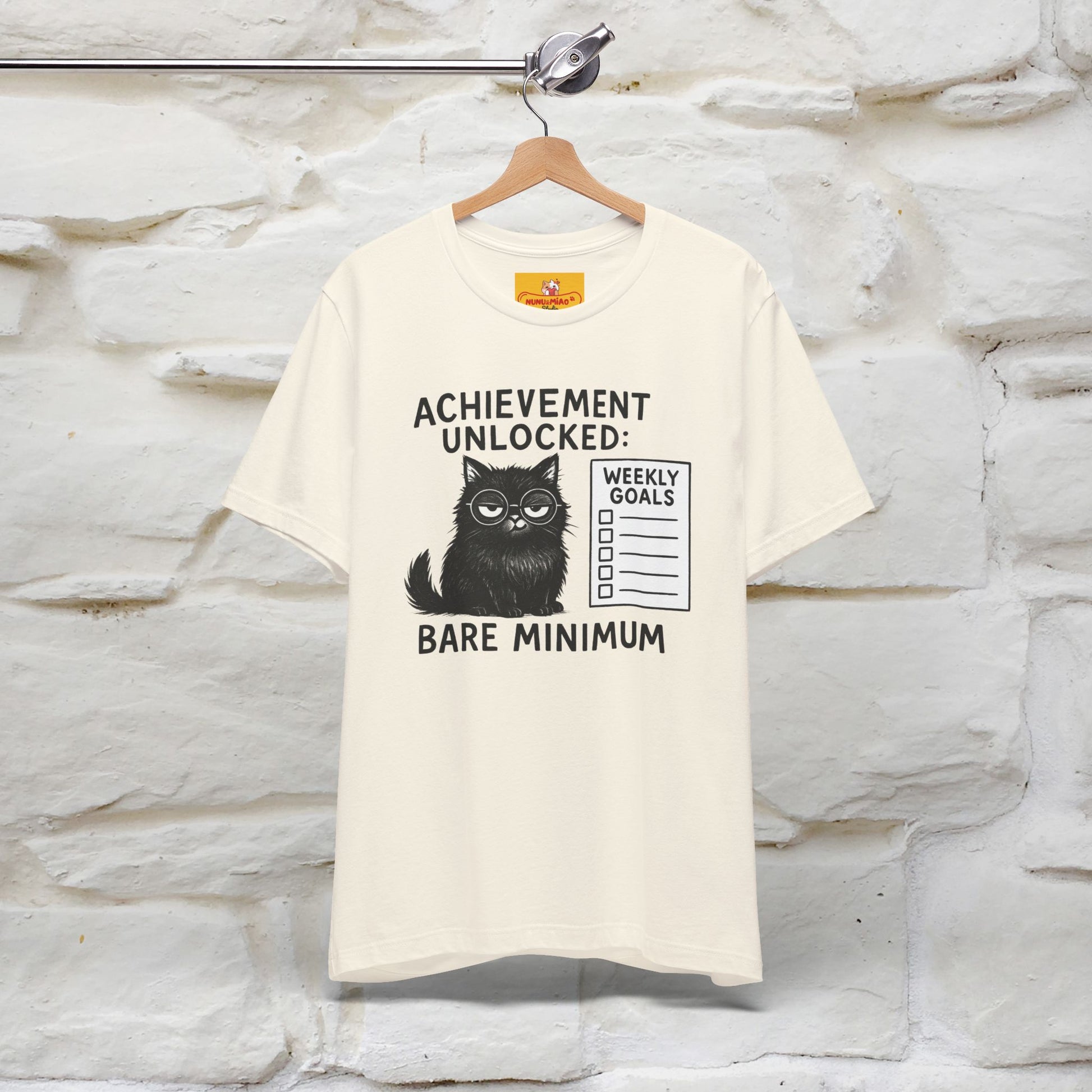 "Achievement Unlocked Bare Minimum." |Cat T-Shirt | Nunu&Miao Studio - Nunu&Miao Studio