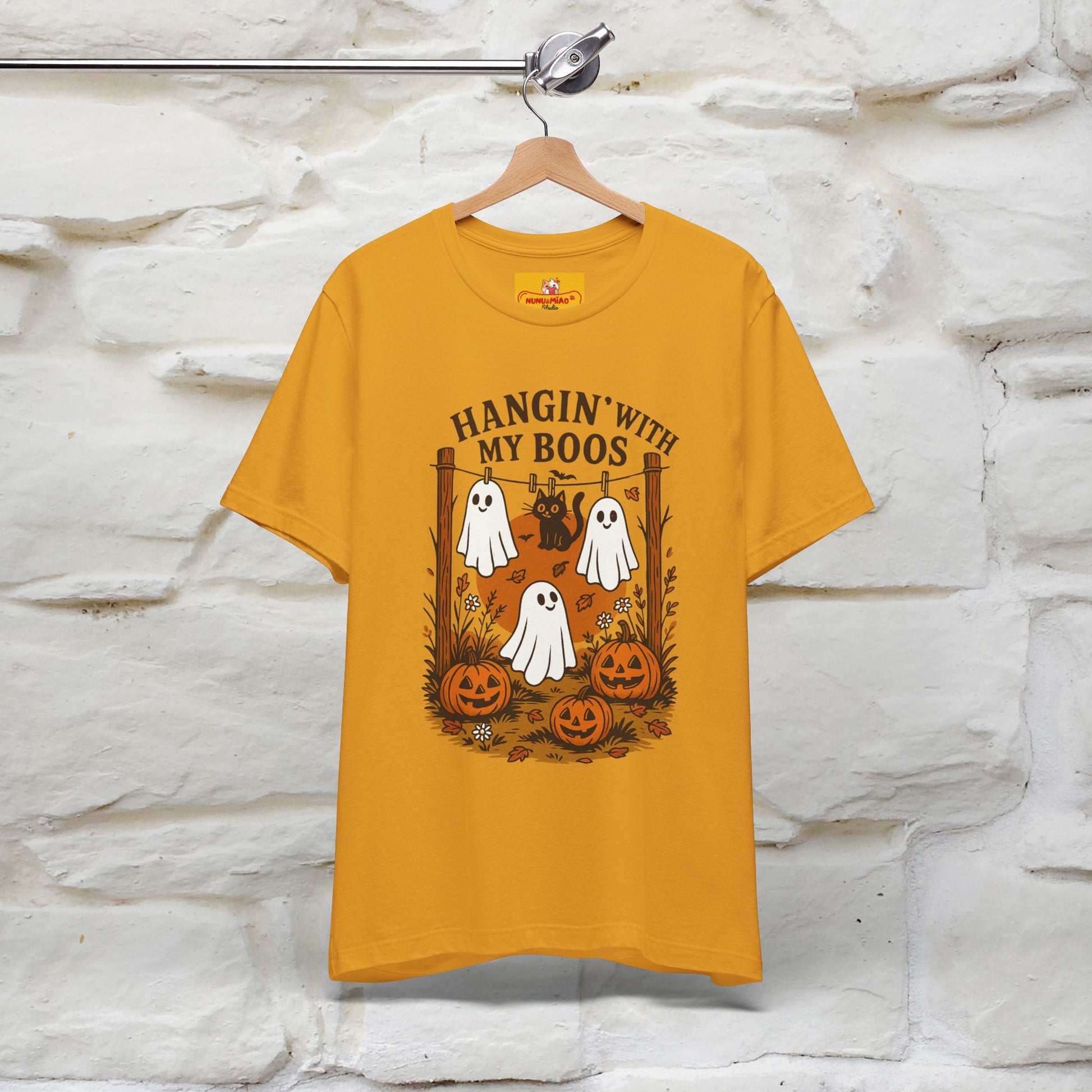 "Hanging With My Boos" Halloween Cat T-shirt |Nunu&Miao Studio - Nunu&Miao Studio