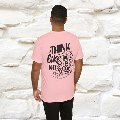 "Think Like There Is No Box" Cat T-Shirt| Front & Back Design | Nunu&Miao Studio - Nunu&Miao Studio