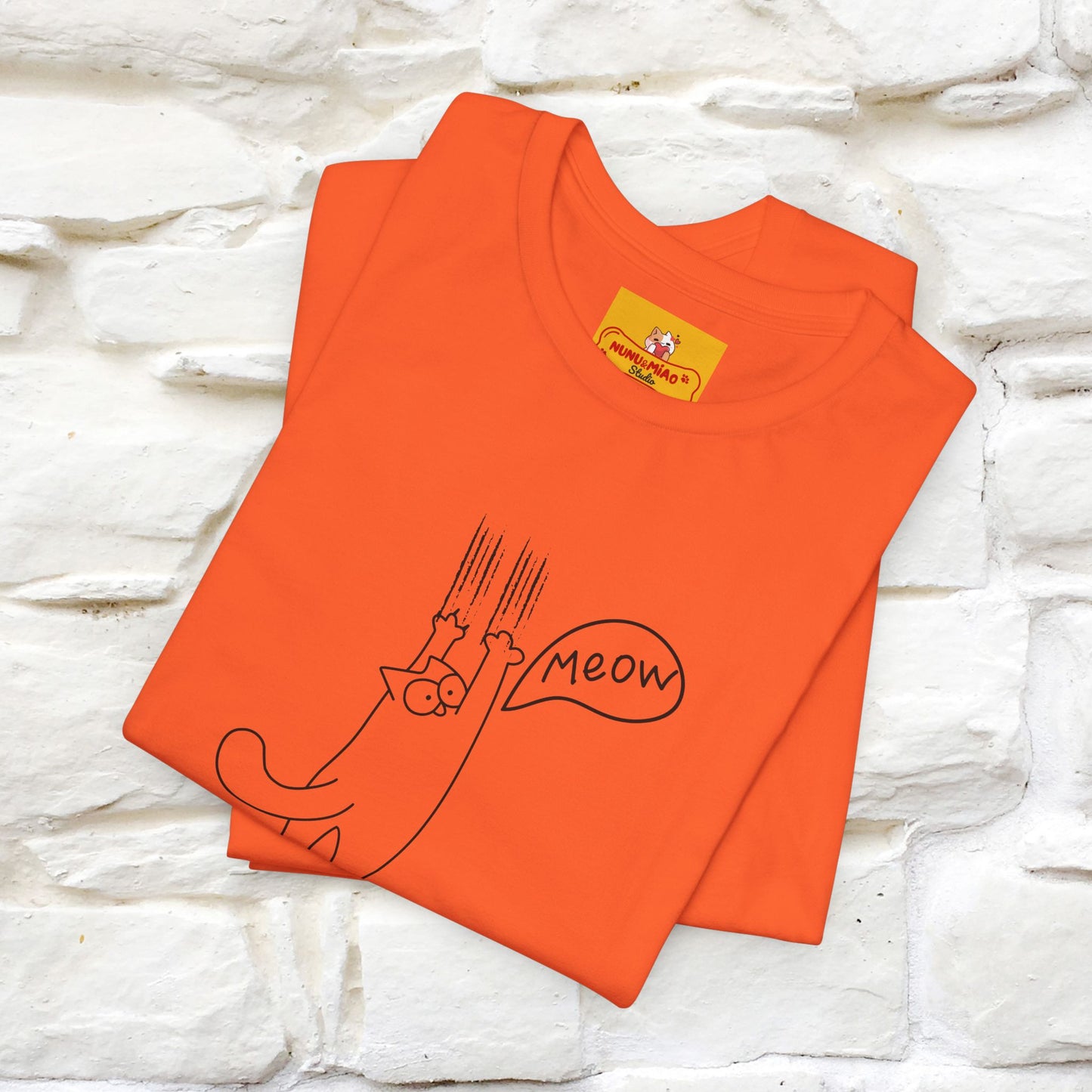 "Meow Meow Meow" Cat T-Shirt | Front & Back Design | Nunu&Miao Studio - Nunu&Miao Studio