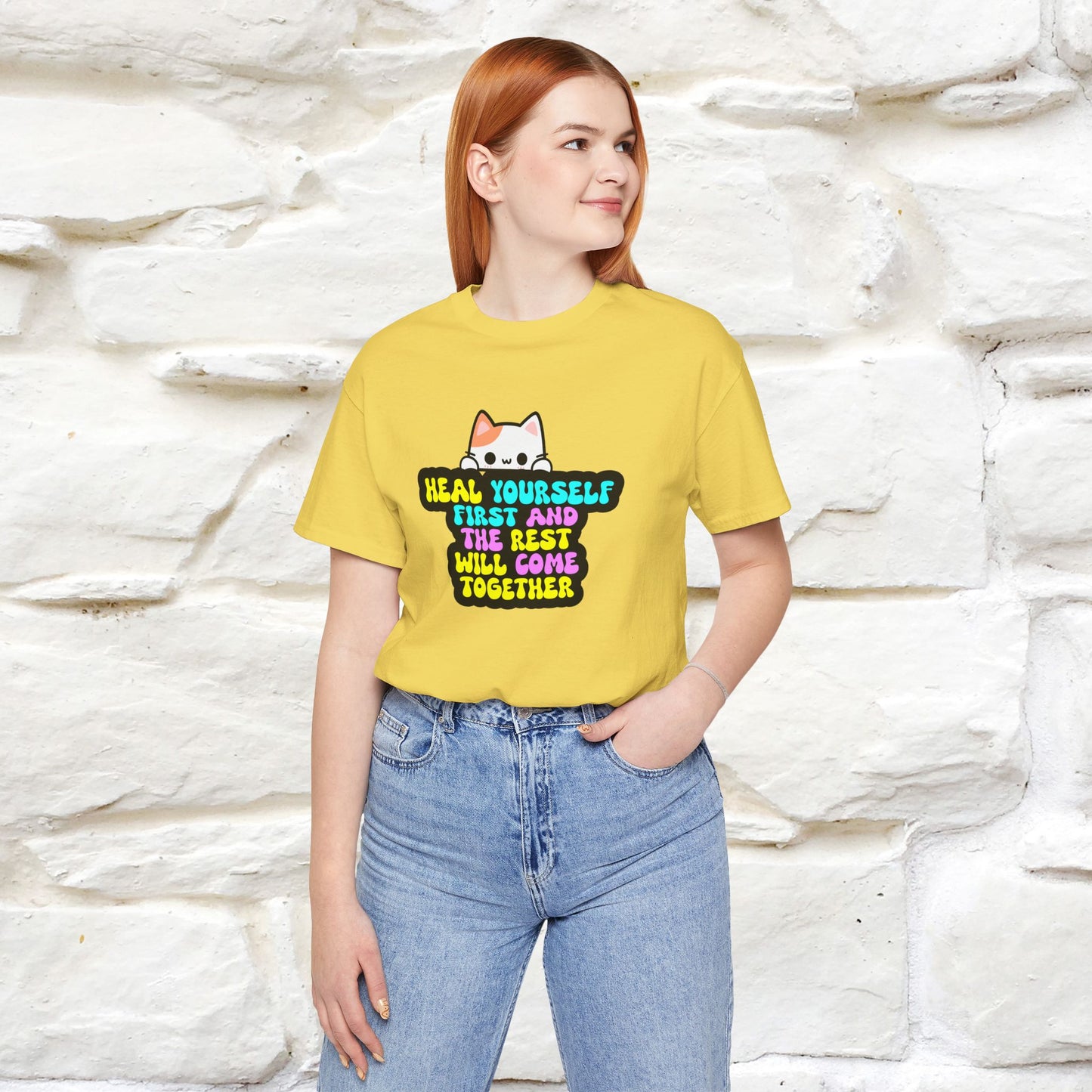 "Heal Yourself First And The Rest Will Come Together" T-shirt for Men & Women | 100% Cotton* - Nunu&Miao Studio