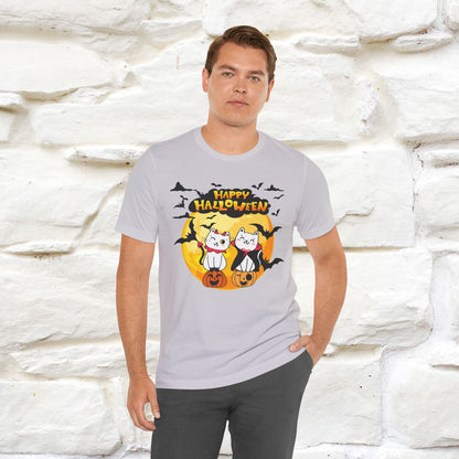 "Happy Halloween Cat Couple " Cat  T-shirt |Nunu&Miao Studio - Nunu&Miao Studio